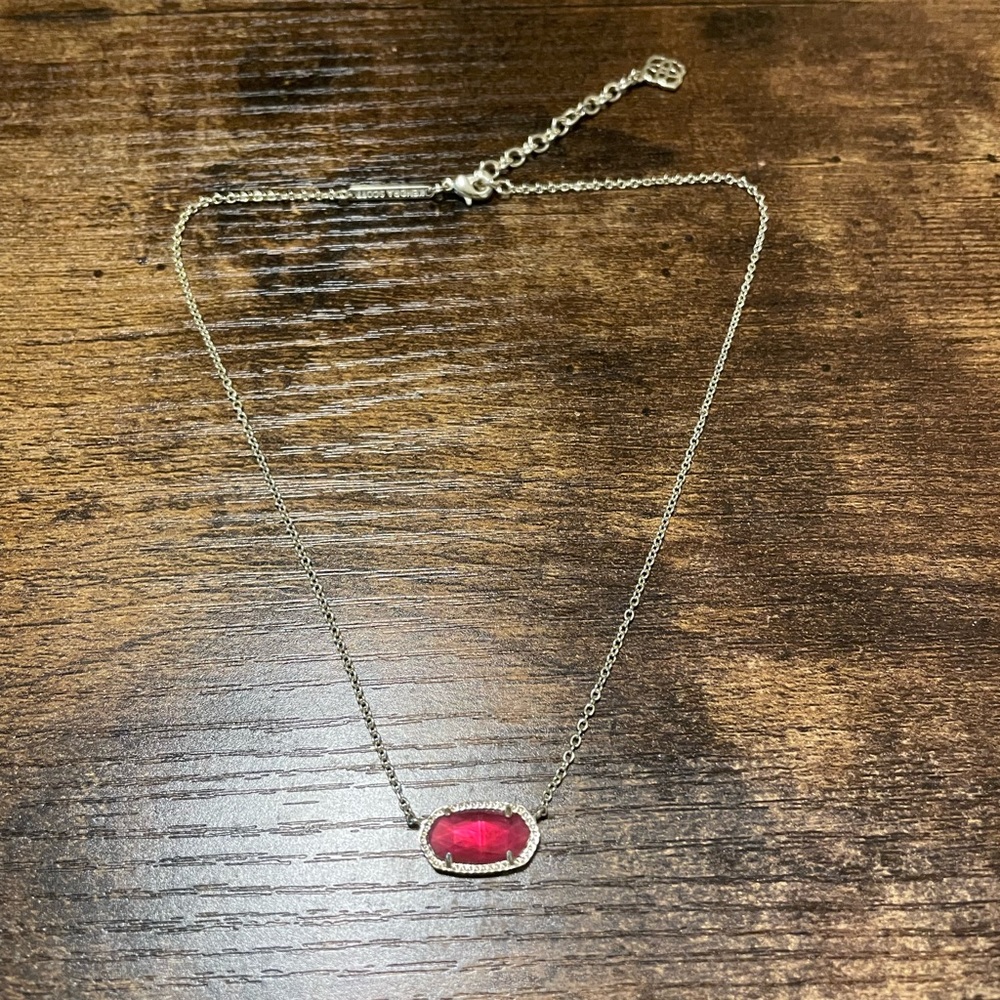 Kendra Scott Pink and Gold Necklace with Vibrant Pendant - Picture 2 of 6